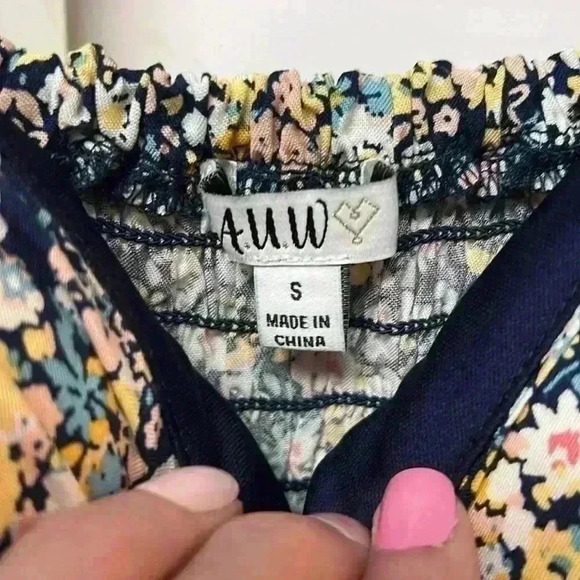 AUW Floral Sleeveless Dress Size Small - Picture 2 of 4